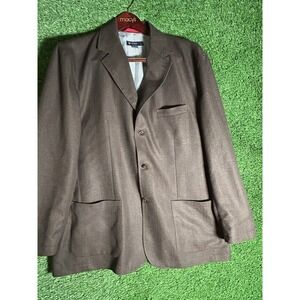 Daniel Cremieux Mens XL Rayon Herringbone 3Button Unstructured Sport Coat Jacket